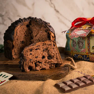Sicilab Panettone Artigianale con Impasto al Cioccolato e Gocce di Cioccolato | 1kg