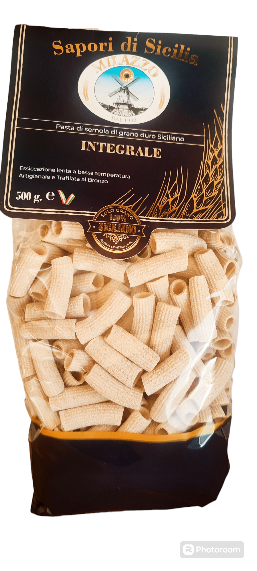 RIGATONI INTEGRALI - 500 g. Semola Siciliana