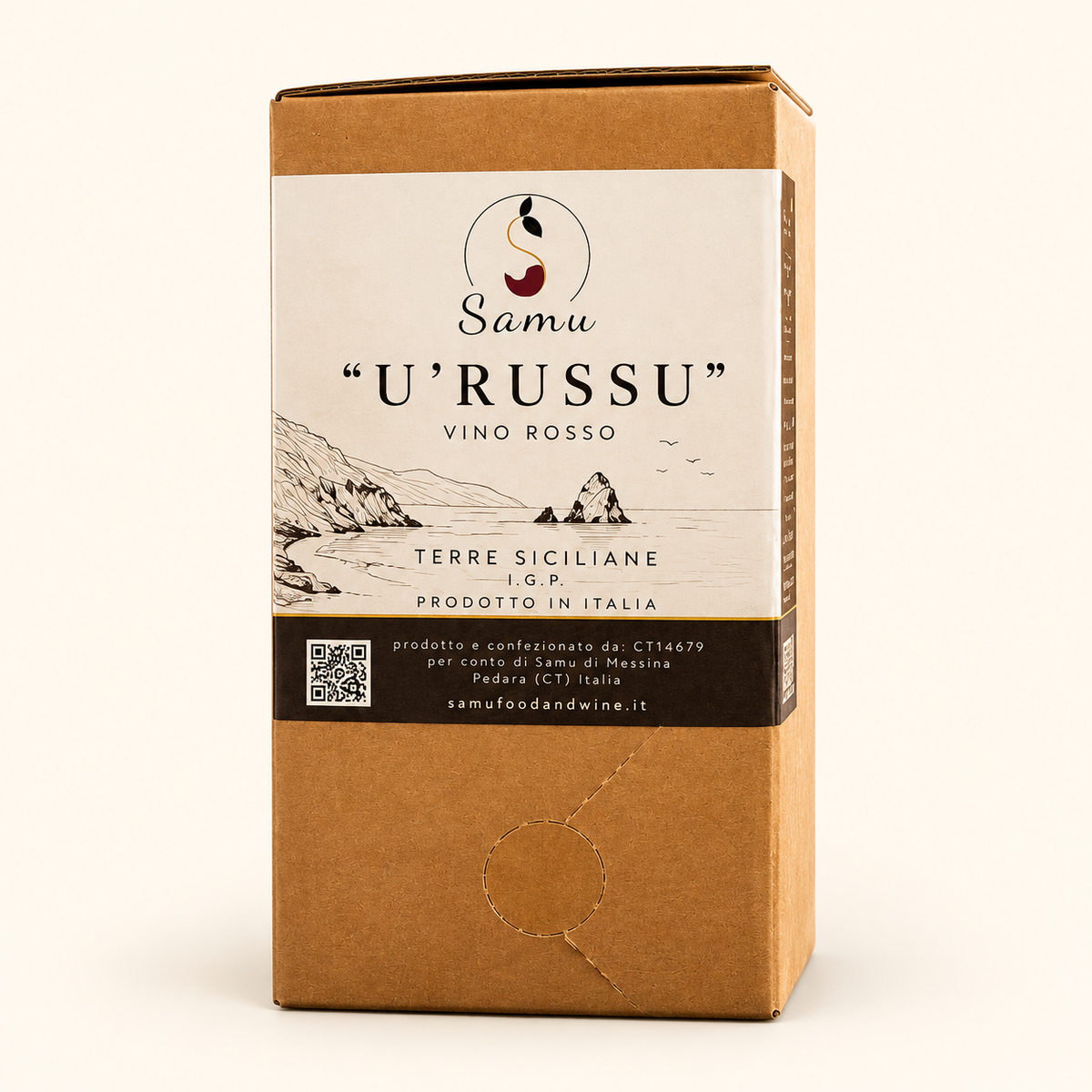 U Russu vino rosso Terre Siciliane IGP, Bag in Box 5 L singola